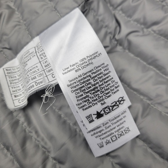 Eddie Bauer Jacket Mens Medium Gray Down Insulated Water Resistant Coat Outdoors - Picture 7 of 12